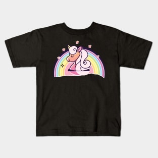 Unicorn and Rainbow Kids T-Shirt